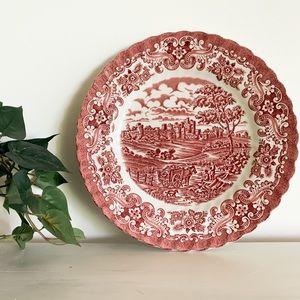 vintage England ironstone with scalloped edge